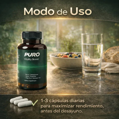 Cápsulas PURO™ | El secreto para deshincharte de forma 100% natural y recuperar tu cuerpo de hombre.