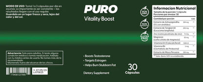 Cápsulas PURO™ | El secreto para deshincharte de forma 100% natural y recuperar tu cuerpo de hombre.